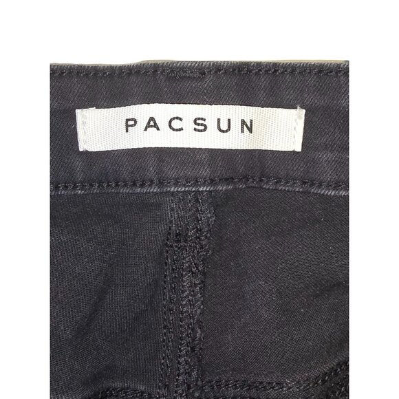 Pacsun Jeans Men's Size 32x30 Black Stacked Skinny - Picture 3 of 10